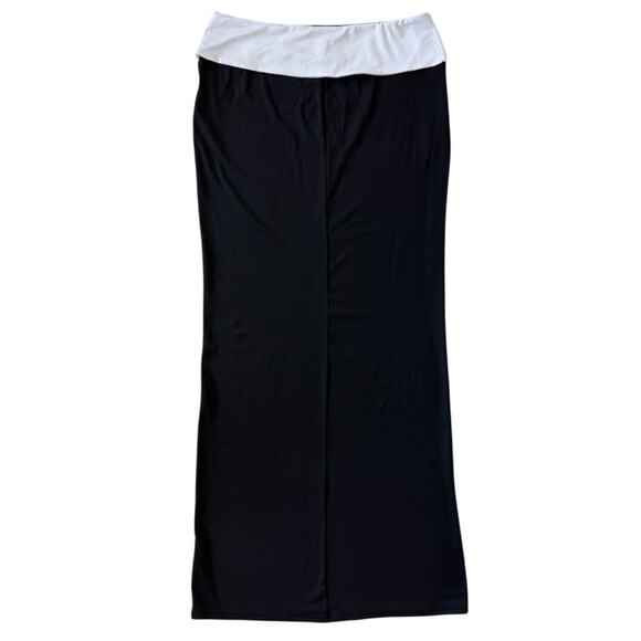 Superdown Jodie Maxi Skirt Stretch Flowy Long Skirt Size Small Black & White NWT - Picture 6 of 11